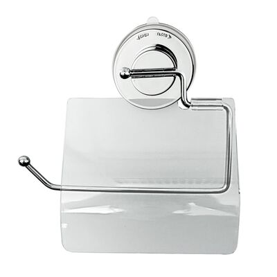 Porte papier hygiénique à ventouse - Transparent - H 17,4 cm