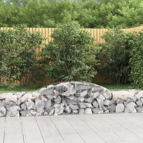 vidaXL Paniers &agrave; gabions arqu&eacute;s 5 pcs 300x50x40/60 cm fer galvanis&eacute;