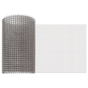 vidaXL &Eacute;cran en maille 20 x 500 cm 3 Mesh Acier Inoxydable 201 Argent&eacute;