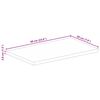 vidaXL Dessus de table 60x20x3,8 cm rectangulaire bois massif d'acacia