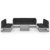 vidaXL Salon de jardin 8 pcs avec coussins Bois de pin massif