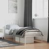 vidaXL Cadre de lit m&eacute;tal sans matelas avec t&ecirc;te de lit blanc 75x190cm