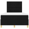 vidaXL Lit &agrave; ressorts avec matelas Noir 120 x 200 cm tissu