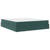 vidaXL Lit avec rangement et matelas Vert fonc&eacute; 180 x 200 cm Velours