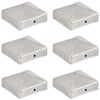 vidaXL Bouchons de poteau de clôture 6 pcs Métal galvanisé 71x71 mm