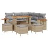 vidaXL Ensemble de canap&eacute; de jardin 9 pcs Beige et Gris clair