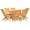 vidaXL Ensemble &agrave; manger de jardin 7 pcs Bois de teck solide