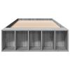 vidaXL Cadre de lit sans matelas sonoma gris 100x200 cm
