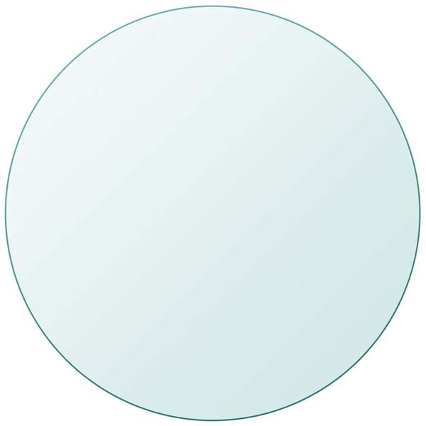 vidaXL Dessus de table ronde en verre tremp&eacute; 500 mm