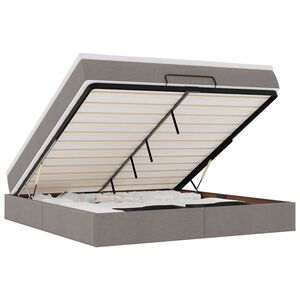 VidaXL Cadre de lit ottoman avec matelas taupe 160x200 cm tissu