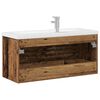 vidaXL Meuble de Lavabo de Salle de Bain avec tiroir 2 pcs Bois Ancien