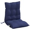 vidaXL Coussins de chaise &agrave; dossier bas lot de 6 bleu marine