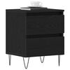 vidaXL Cabinet de chevet avec tiroir 2 pcs Ch&ecirc;ne noir 40 x 35 x 50 cm
