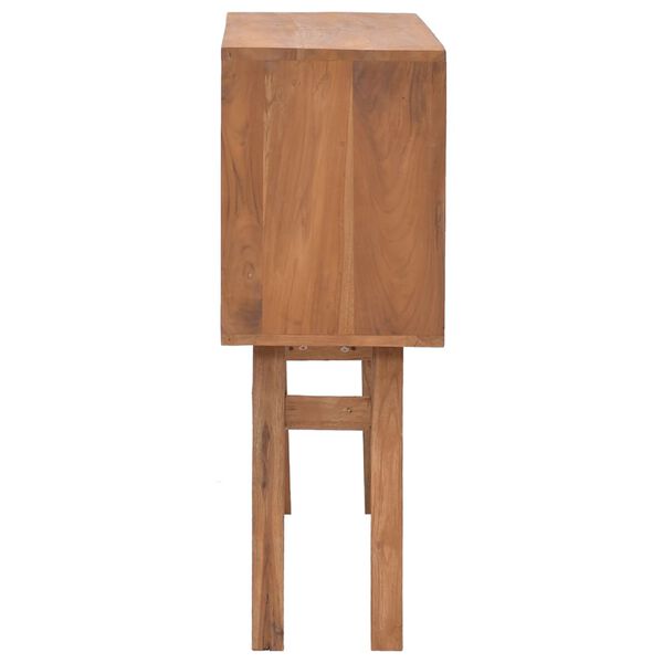 vidaXL Table console 80x30x80 cm Bois de teck solide