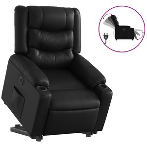 vidaXL Fauteuil inclinable &eacute;lectrique noir similicuir