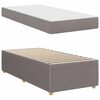 vidaXL Cadre de lit avec matelas Taupe 90 x 190 cm tissu