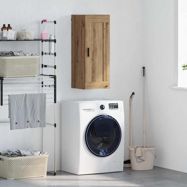 vidaXL Meuble mural Ch&ecirc;ne artisanal 34,5 x 34 x 90 cm