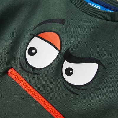 Sweatshirt pour enfants vert foncé 92