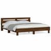 vidaXL Cadre de lit sans matelas ch&ecirc;ne marron 200x200 cm