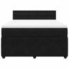 vidaXL Sommier &agrave; lattes de lit avec matelas Noir 140x200 cm Velours