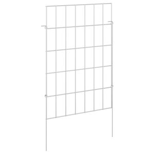 vidaXL Cl&ocirc;ture de jardin avec piquets 24 pc 35 x 50 cm Acier galvanis&eacute;