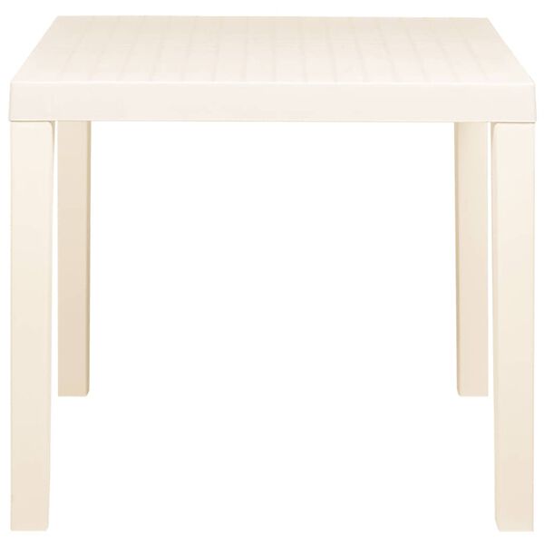 vidaXL Table de jardin Blanc 79x65x72 cm Plastique
