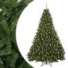 vidaXL Sapin de No&euml;l artificiel vert clair avec boules 270 cm 600 LED