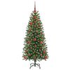 vidaXL Sapin de No&euml;l artificiel avec 150 LED Vert 120 cm PE et PVC