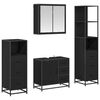vidaXL Ensemble de mobilier de salle de bain 4 pc Ch&ecirc;ne noir