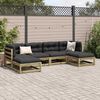 vidaXL Salon de jardin 6 pcs avec coussins bois de pin impr&eacute;gn&eacute;