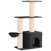 vidaXL Arbre &agrave; chat avec poteaux &agrave; griffer en sisal Gris fonc&eacute; 133 cm