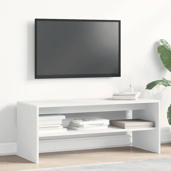 vidaXL Meuble TV Blanc 100 x 40 x 40 cm Aggloméré