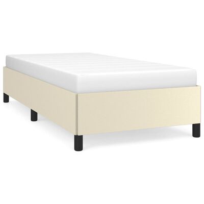 vidaXL Cadre de lit sans matelas crème 90x190 cm similicuir