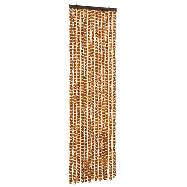 vidaXL Moustiquaire Ocre et blanc 56x185 cm Chenille