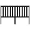 vidaXL T&ecirc;te de lit Noir 166x6x101 cm Bois massif de pin