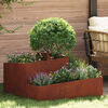 vidaXL Cache-pot de jardin Marron 80 x 80 x 50 cm Acier patin&eacute;