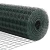 vidaXL Clôture avec poteau Vert 1 x 25 m Acier et PVC
