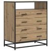 vidaXL Armoire &agrave; tiroirs 4-Tiroir Ch&ecirc;ne artisanal 70 x 41 x 83,5 cm