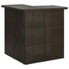 vidaXL Table d'angle de bar Marron 100x50x105 cm R&eacute;sine tress&eacute;e