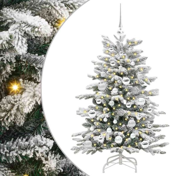 vidaXL Sapin de Noël Artificiel à Branches Articulées Blanc 120 cm