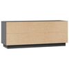 vidaXL Meuble TV Gris 110,5x35x44 cm Bois de pin massif
