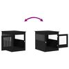 vidaXL Meuble pour cage &agrave; chien en ch&ecirc;ne noir 64,5 x 80 x 71 cm en bois d'ing&eacute;nierie