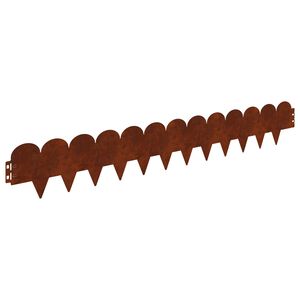 vidaXL Bordure de pelouse &agrave; sommet pointu et arrondi 10 pc 103x15cm