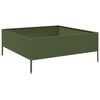 vidaXL Lit sur&eacute;lev&eacute; de jardin vert olive 100x100x41 cm acier