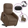 vidaXL Fauteuil inclinable de massage &eacute;lectrique Marron Tissu