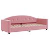 vidaXL Lit de jour avec gigogne sans matelas rose 80x200 cm