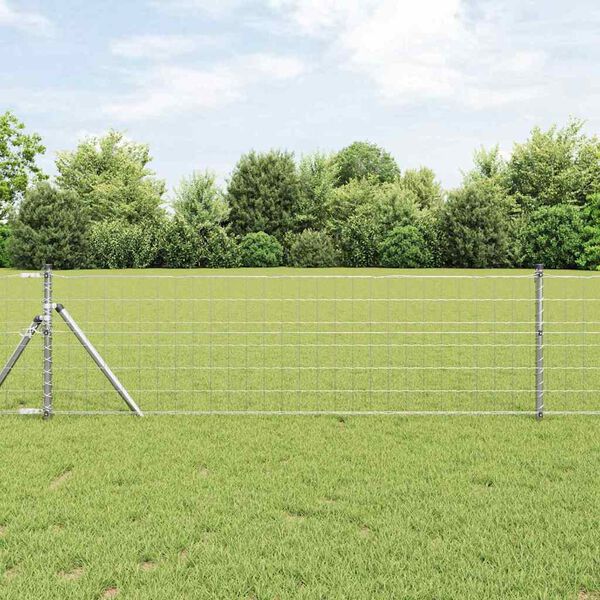 vidaXL Clôture Euro Argent 0.8 x 25 m