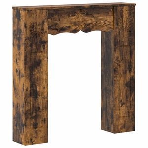 vidaXL Cadre de chemin&eacute;e Ch&ecirc;ne fum&eacute; 102 x 20 x 102 cm