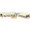 vidaXL Ensemble de canap&eacute;s d'ext&eacute;rieur 9 pcs Naturel et Cr&egrave;me