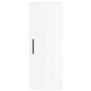 vidaXL Armoire murale blanc brillant 34,5x34x90 cm bois d'ing&eacute;nierie